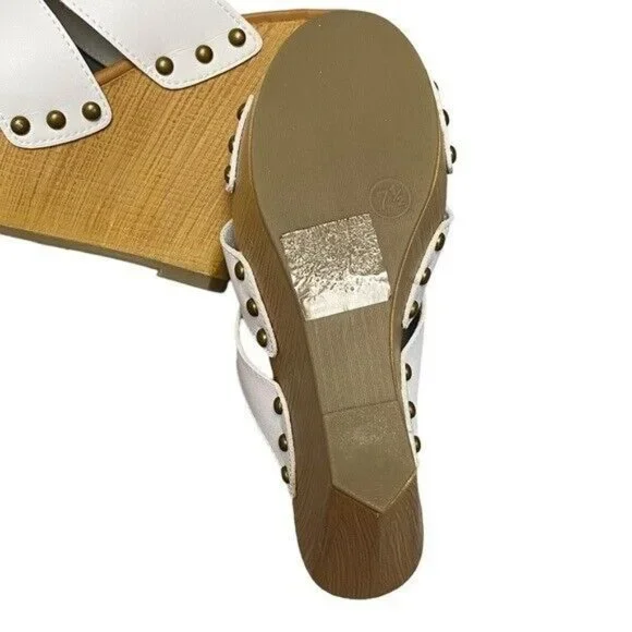 Candie’s Women’s Platform Wedge Sandals Cawendy White Size 7.5 90s Y2K NIB - Picture 7 of 8